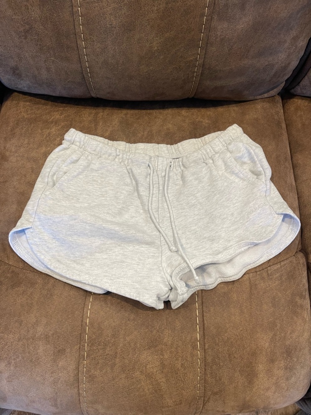 Garage Women’s Light Gray Lounge Shorts with Drawstring